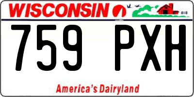 WI license plate 759PXH