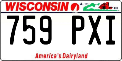 WI license plate 759PXI
