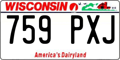 WI license plate 759PXJ