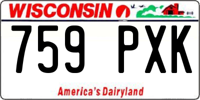WI license plate 759PXK