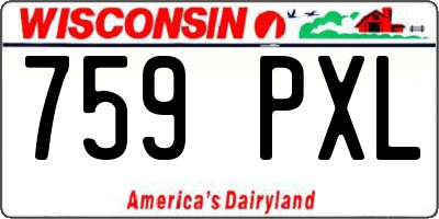 WI license plate 759PXL