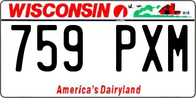 WI license plate 759PXM