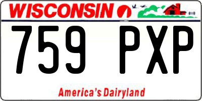 WI license plate 759PXP