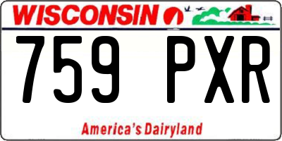 WI license plate 759PXR