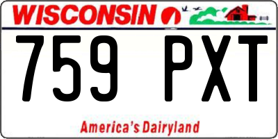 WI license plate 759PXT