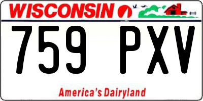 WI license plate 759PXV