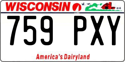 WI license plate 759PXY