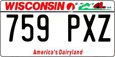 WI license plate 759PXZ