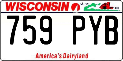 WI license plate 759PYB