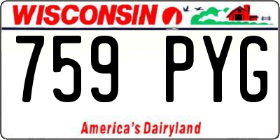 WI license plate 759PYG