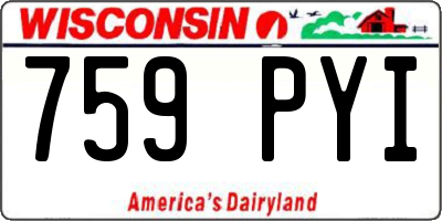 WI license plate 759PYI