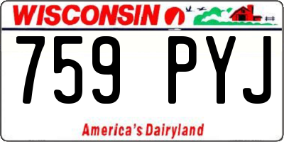 WI license plate 759PYJ