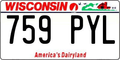 WI license plate 759PYL