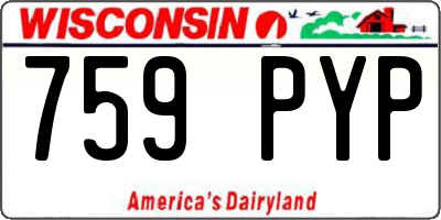 WI license plate 759PYP
