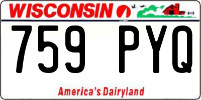 WI license plate 759PYQ