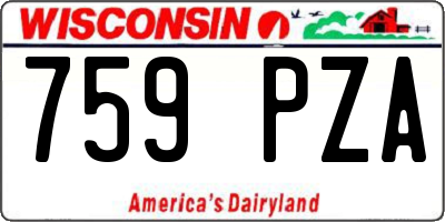 WI license plate 759PZA