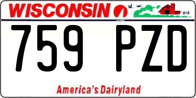 WI license plate 759PZD
