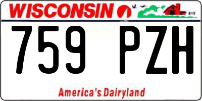 WI license plate 759PZH