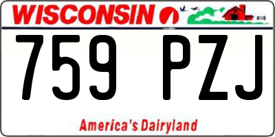 WI license plate 759PZJ