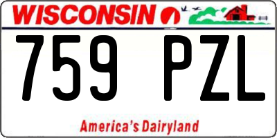 WI license plate 759PZL