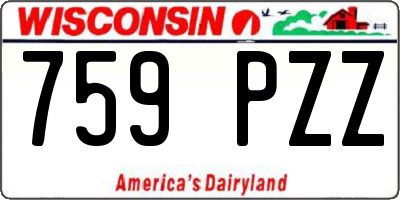 WI license plate 759PZZ