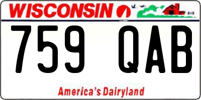 WI license plate 759QAB