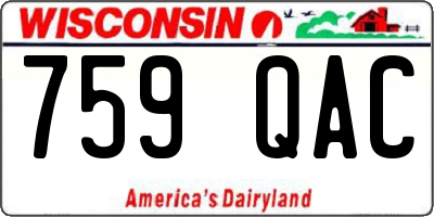 WI license plate 759QAC