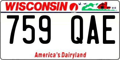 WI license plate 759QAE