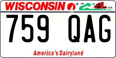 WI license plate 759QAG