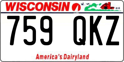 WI license plate 759QKZ