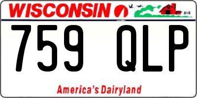 WI license plate 759QLP