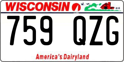 WI license plate 759QZG