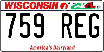WI license plate 759REG