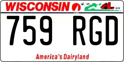 WI license plate 759RGD