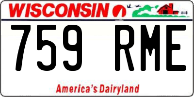 WI license plate 759RME