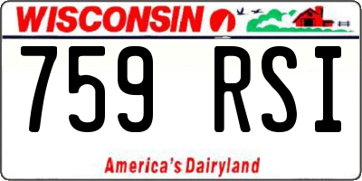 WI license plate 759RSI