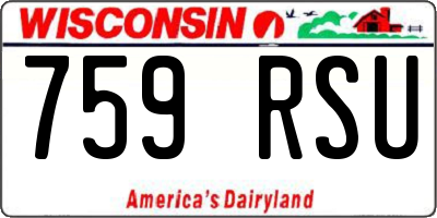 WI license plate 759RSU