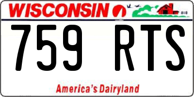 WI license plate 759RTS