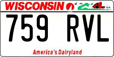 WI license plate 759RVL