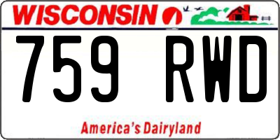WI license plate 759RWD