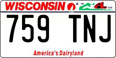 WI license plate 759TNJ