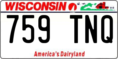 WI license plate 759TNQ