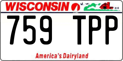 WI license plate 759TPP
