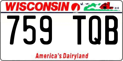WI license plate 759TQB
