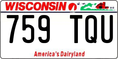 WI license plate 759TQU