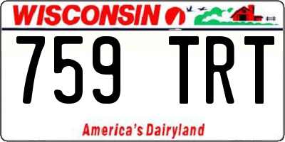 WI license plate 759TRT