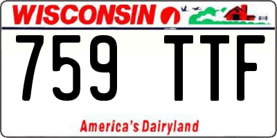 WI license plate 759TTF
