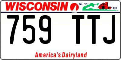 WI license plate 759TTJ