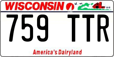 WI license plate 759TTR