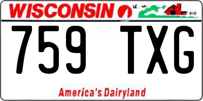 WI license plate 759TXG